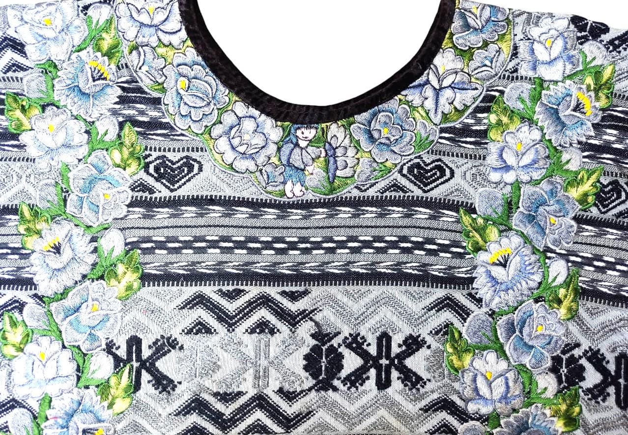 Vintage Cotton Unique Handmade Weaved -XELA Quetzaltenango- Huipil