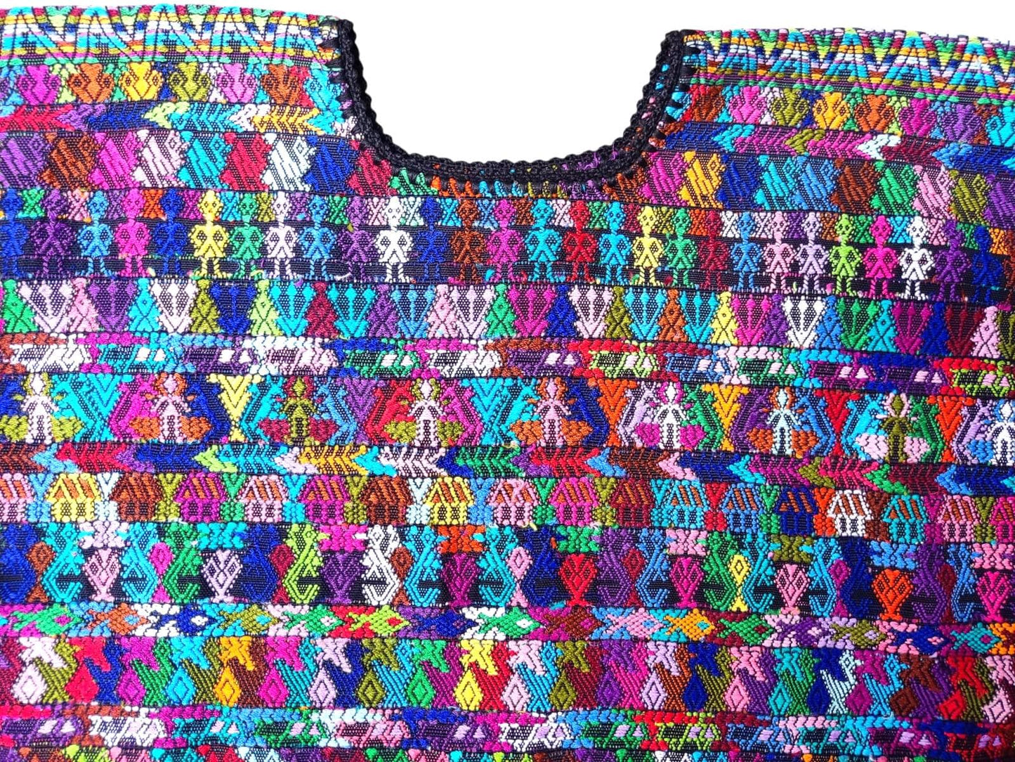 Cotton Unique Black Handmade WEAVED -San MARTIN JILOTEPEQUE- Huipil