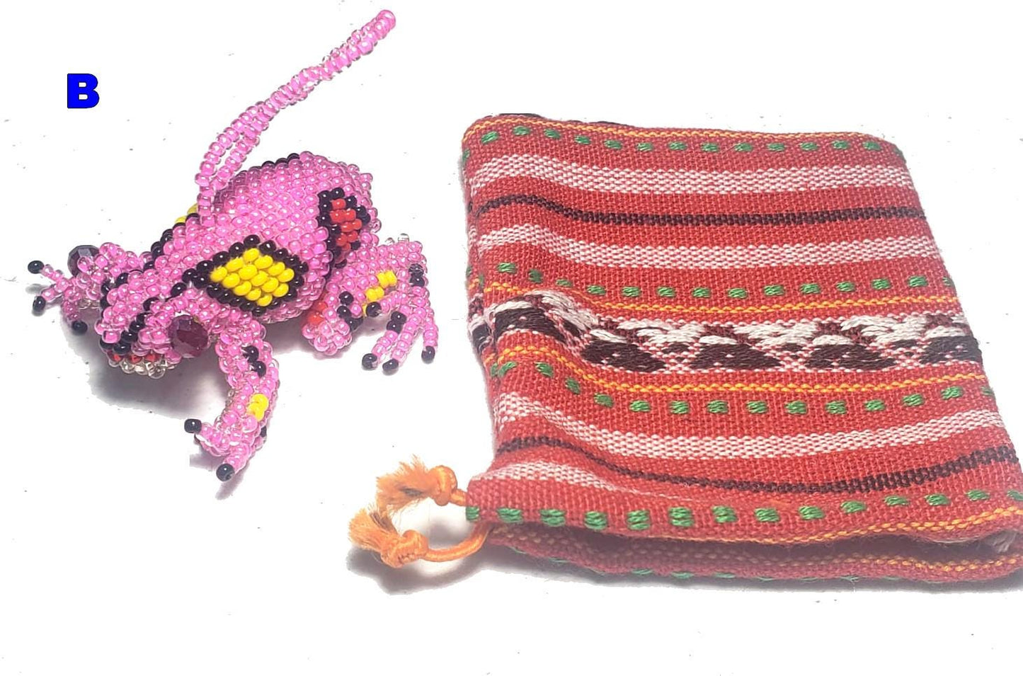 BEADED FROG Hanging ORNAMENT Key chain Gift For Animal Lovers - Czech Glass Seed Beads And Nylon Thread