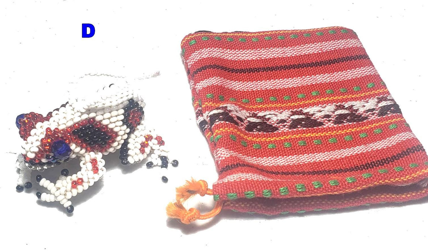 BEADED FROG Hanging ORNAMENT Key chain Gift For Animal Lovers - Czech Glass Seed Beads And Nylon Thread