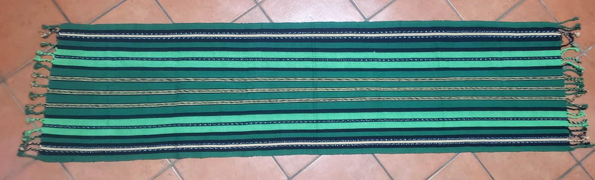 Cotton Guatemalan Handmade Weaved Multicolor TABLE RUNNER, ORGANIC Dye