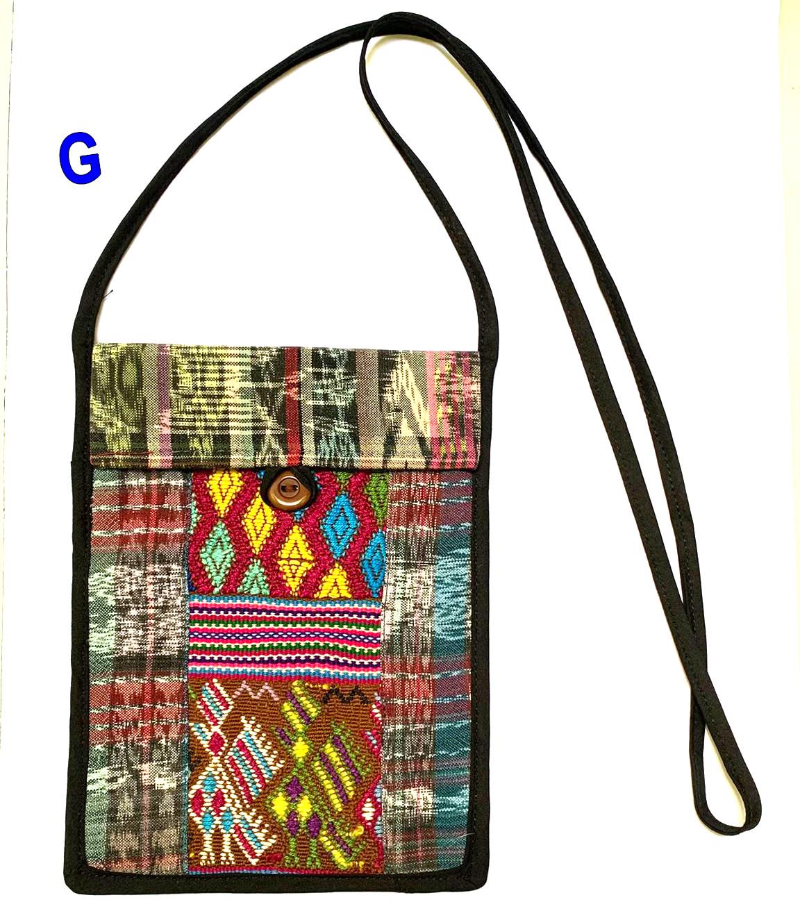 Guatemalan Huipil Crossbody Purse, Handcrafted Upcycled Traditional Fabric, Button Closure