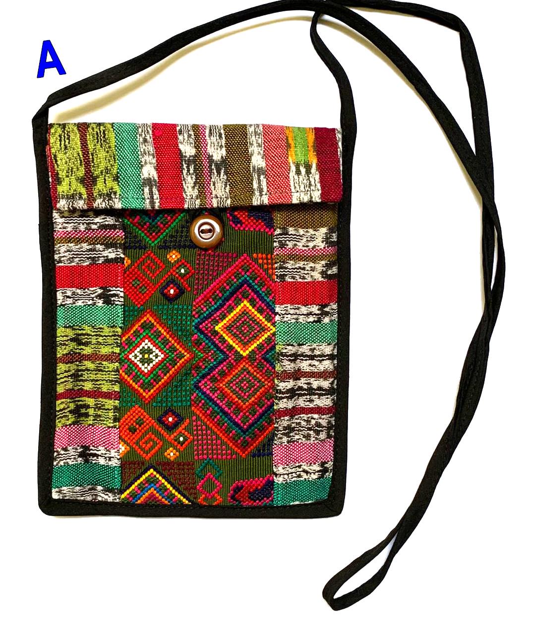 Guatemalan Huipil Crossbody Purse, Handcrafted Upcycled Traditional Fabric, Button Closure