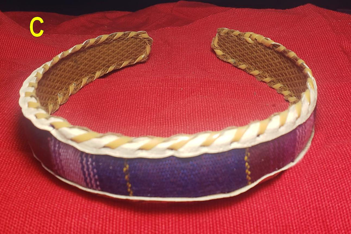 Guatemalan LEATHER Textil HAIRBAND Headband Hair HOLDER