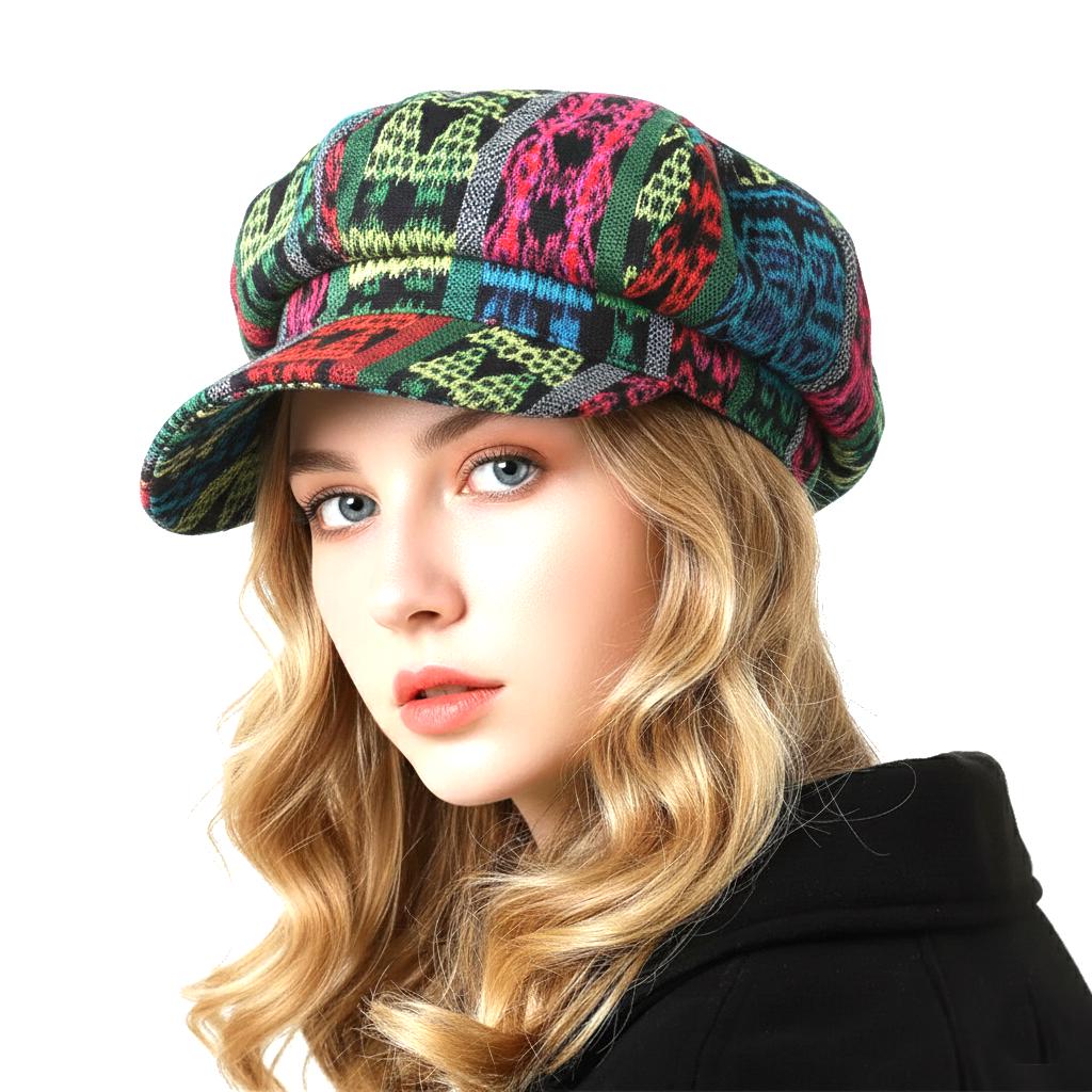 Women Baseball CAP For Female, Cotton HATS Casual boina, Women's Caps, IKAT Pattern