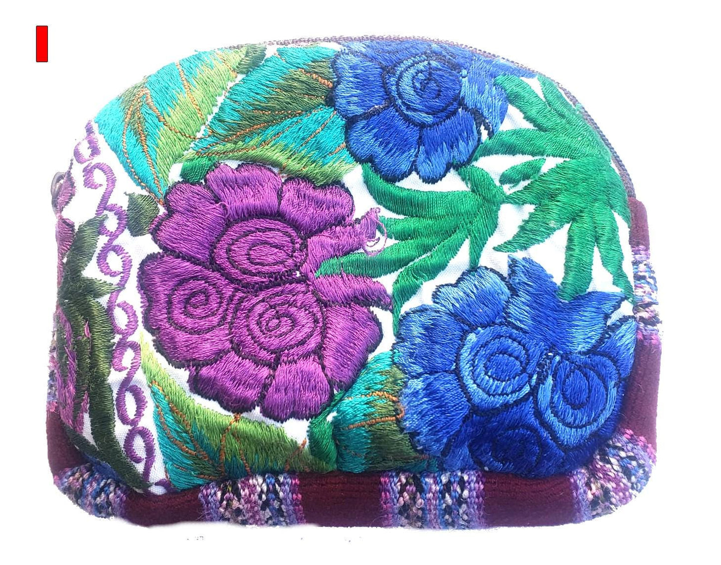 Guatemala HUIPIL Cotton Padded COIN Holder PURSE Bag Available In Multiple Options - Floral Colorful Medium Coin Purse
