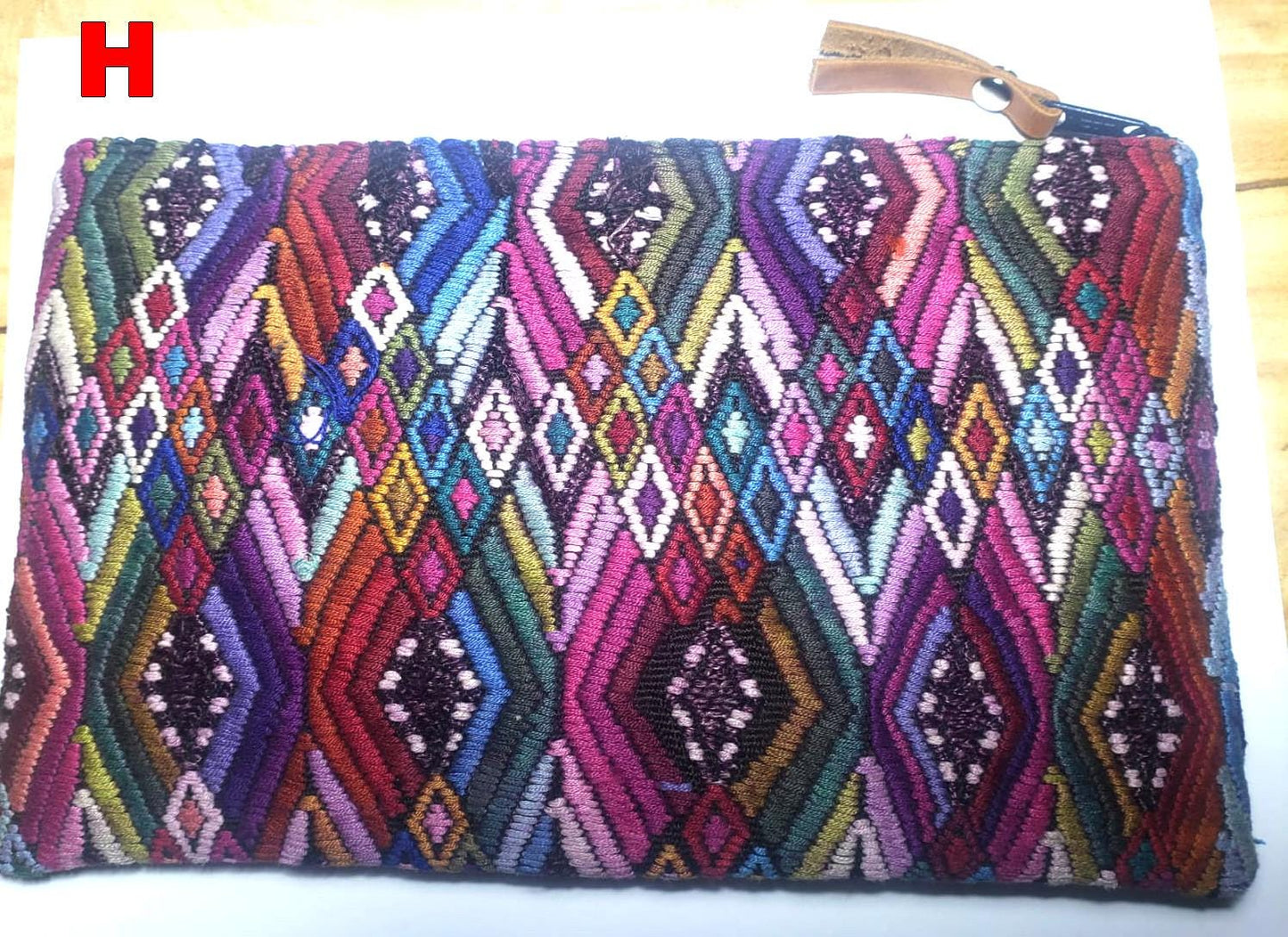 Guatemalan upcycled huipil purse, Make Up Bag, Huipil Pouch