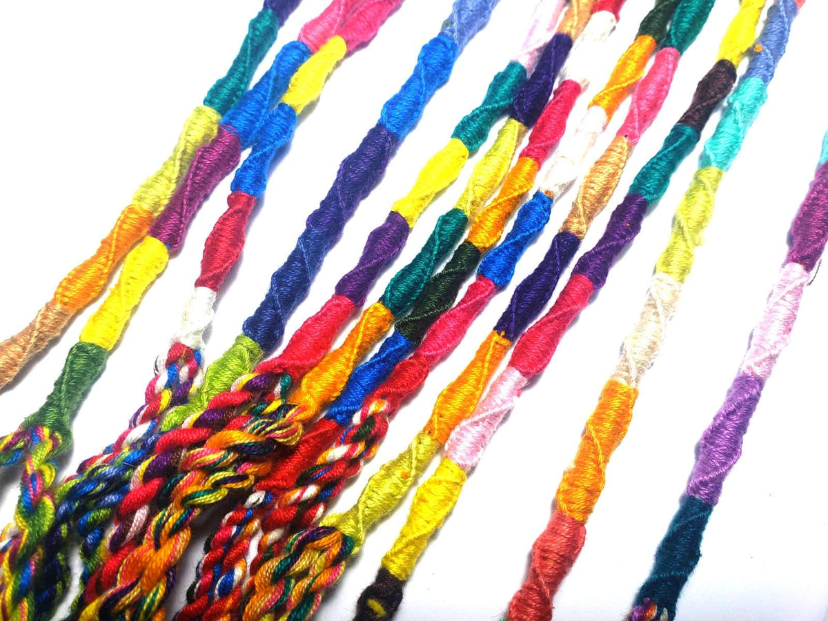 Round COLORFUL TRIBAL cotton friendship BRACELET