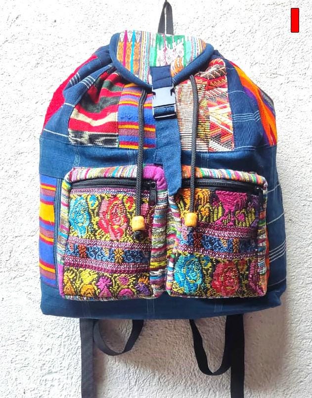 Guatemalan Upcycled Cotton PATCHWORK BACKPACK Bag