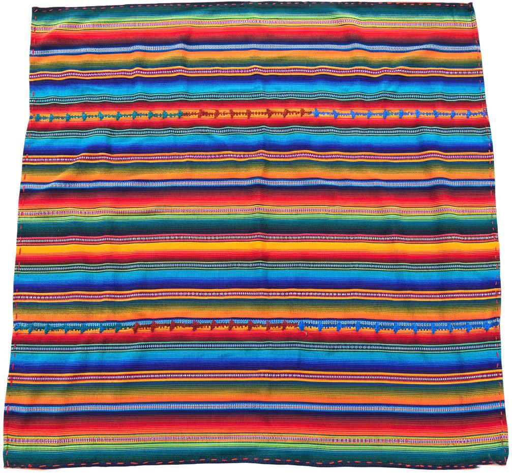 Guatemalan Handwoven RAINBOW TSUTE - Multicolor Tablecloth - Throw
