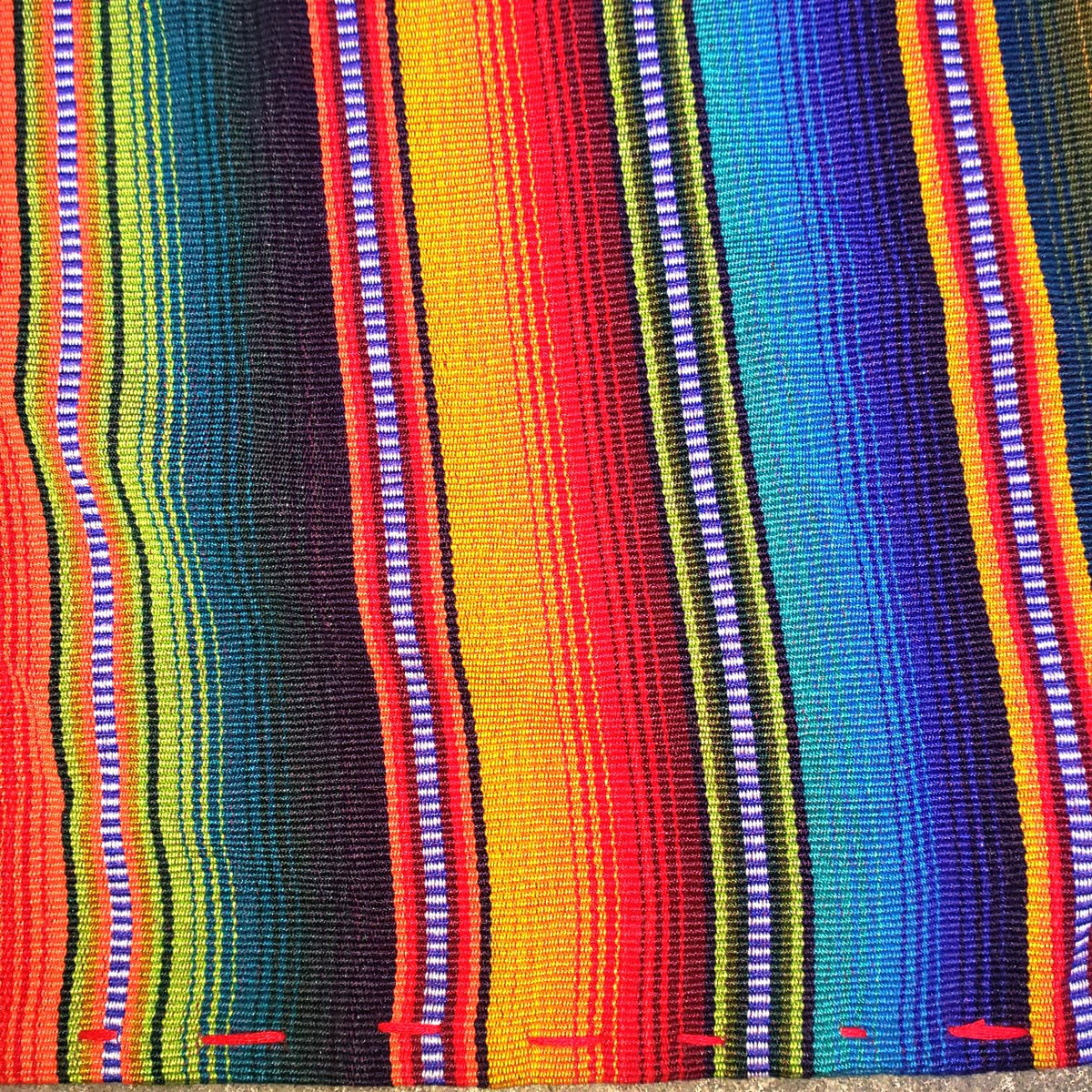 Guatemalan Handwoven RAINBOW TSUTE - Multicolor Tablecloth - Throw