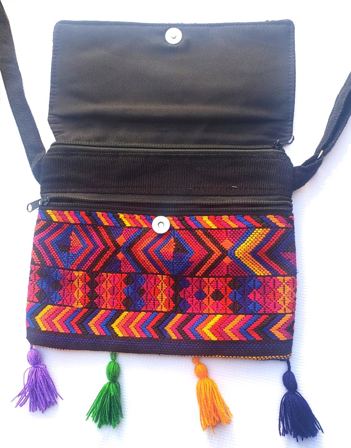 Guatemalan Huipil Crossbody PURSE, Handcrafted Upcycled Traditional Fabric, CHICHICASTENANGO Purse
