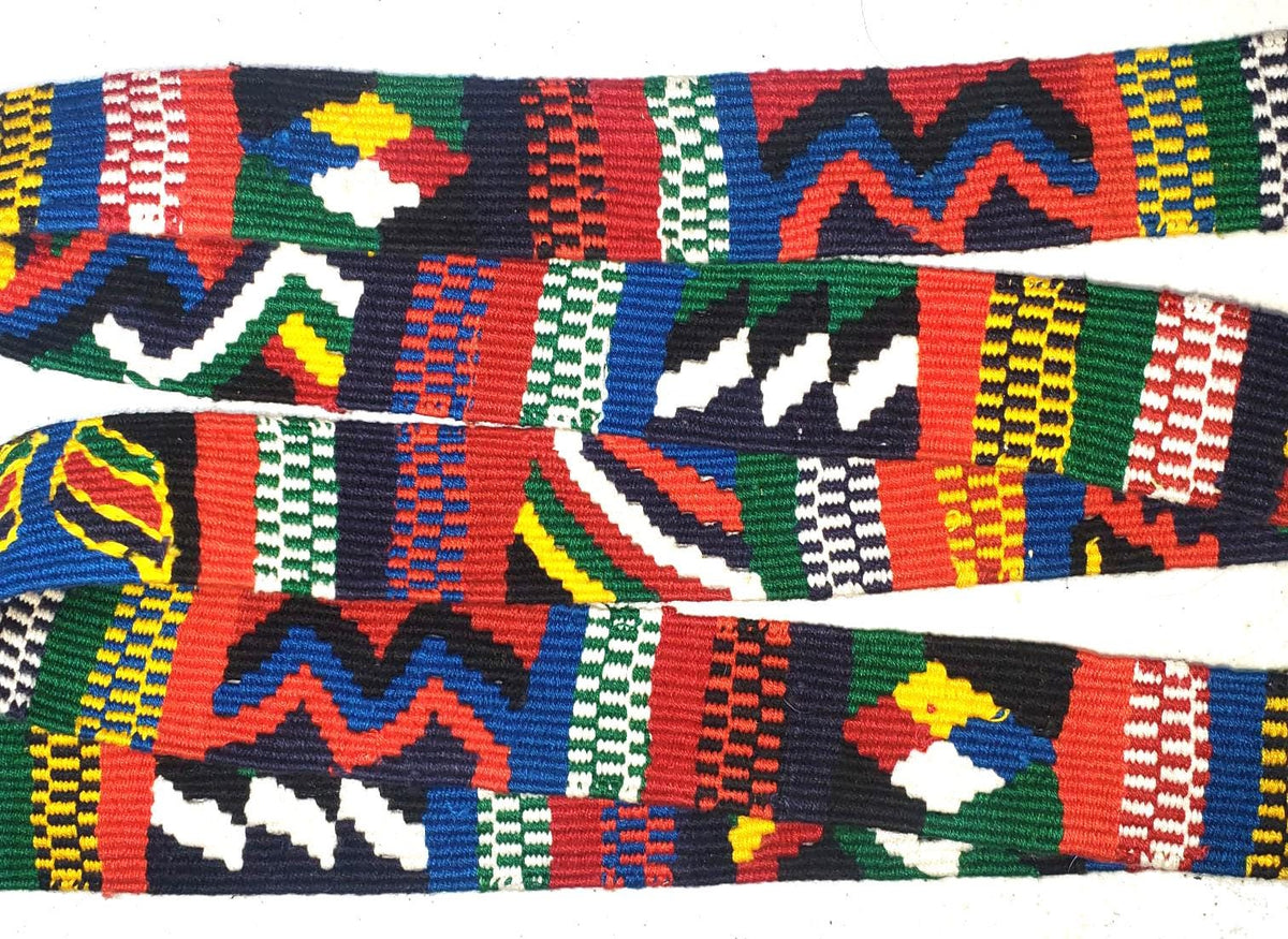 Handwoven Guatemalan Faja Sash: 1.25" Mayan Belt Textile