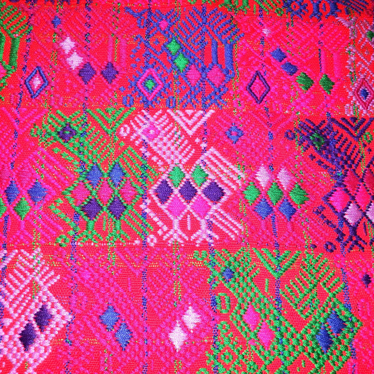 Guatemalan Purple ROOSTERS TSUTE- Tablecloth - Throw -Santo Domingo Xenacoj