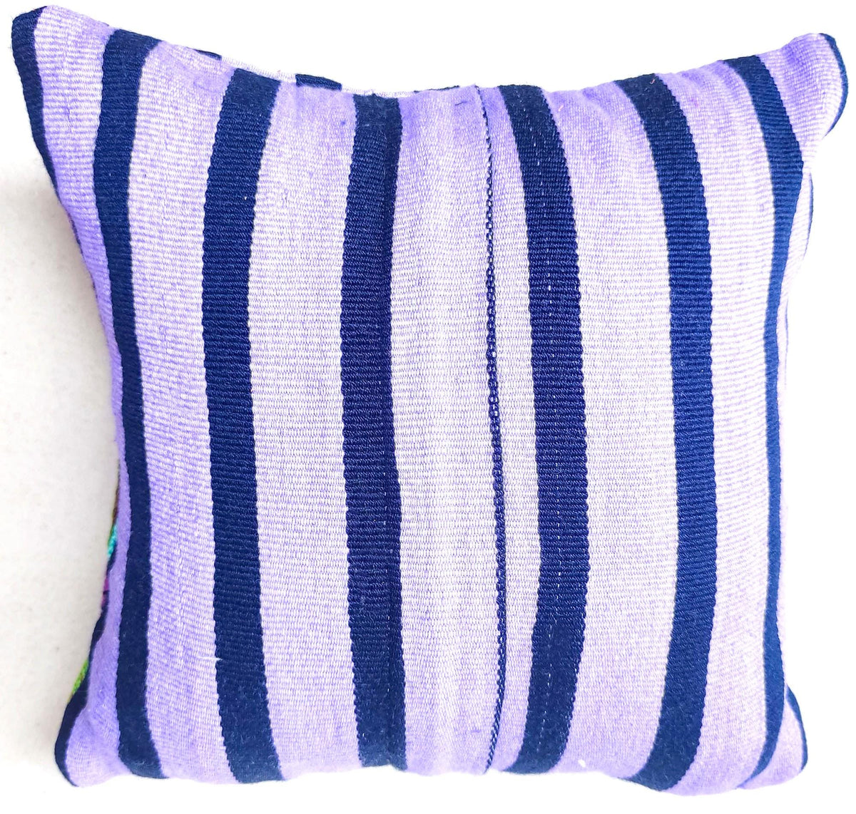 MINI Guatemala Hand Embroidery Pillow, BIRD Family Embroidery Cushion 8x8, Birds Pillow Case