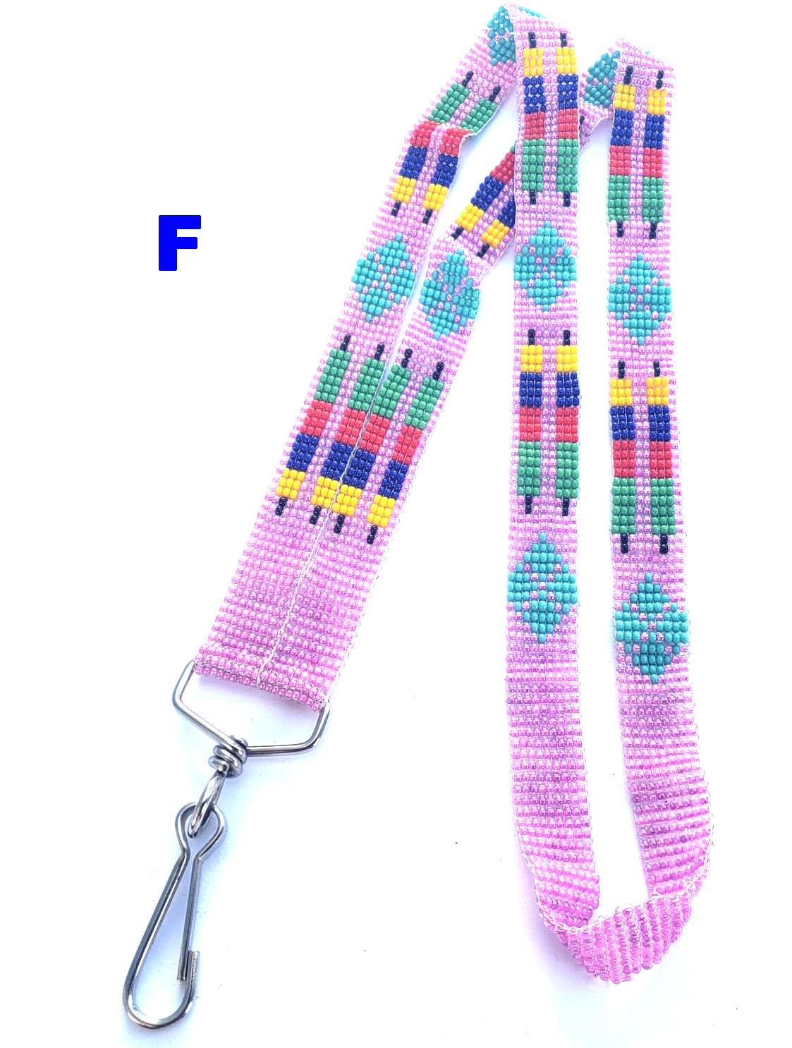 Czech glass beaded TRIBAL Fusion Lanyard