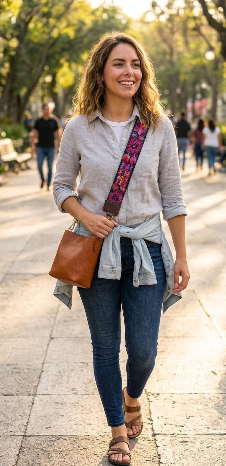 Guatemalan Handmade EMBROIDERED Leather CAMERA / BAG strap