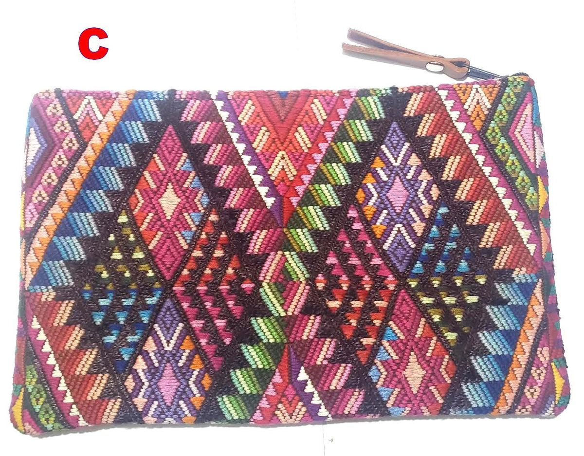 Guatemalan UPCYCLED huipil PURSE, Make Up Bag, HUIPIL Pouch