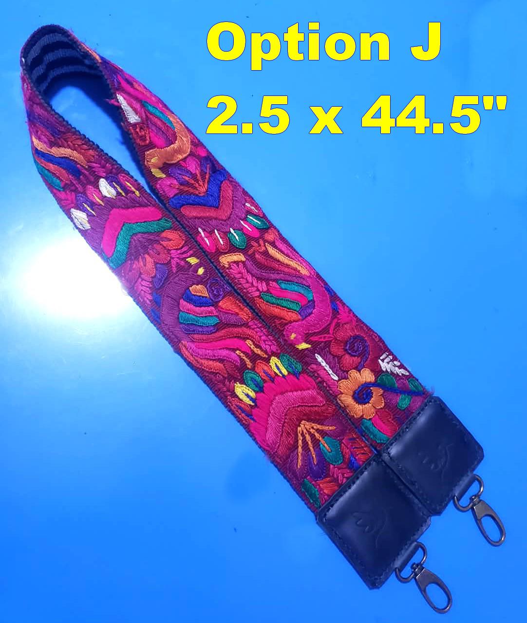 Guatemalan Handmade EMBROIDERED Leather CAMERA / BAG strap