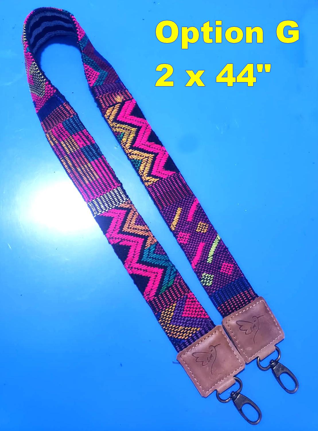 Guatemalan Handmade EMBROIDERED Leather CAMERA / BAG strap