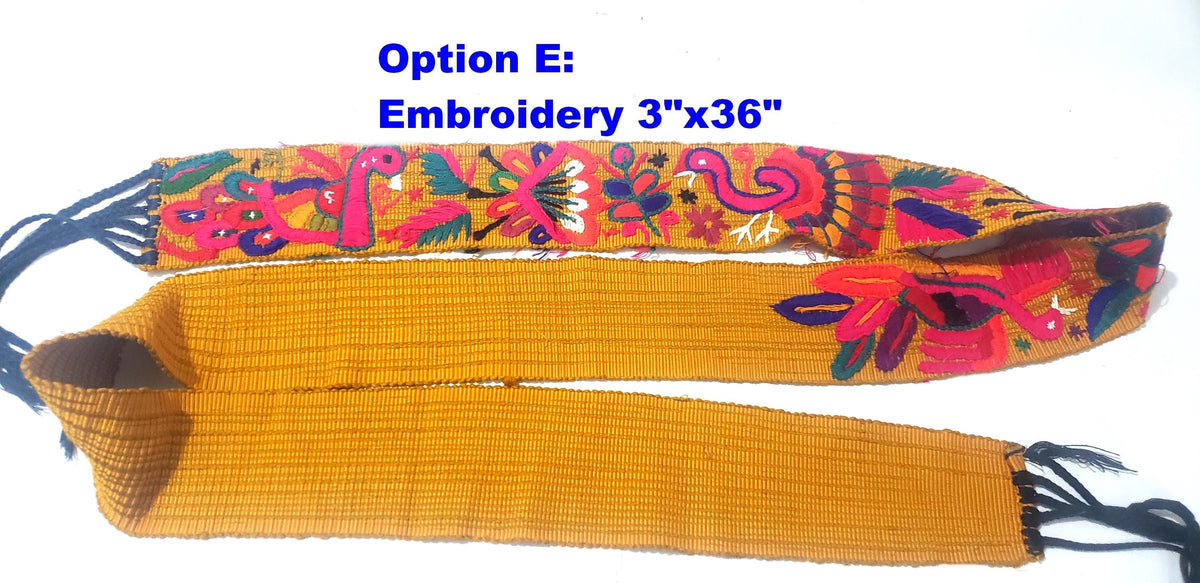 Vintage Guatemalan fajas -handmade embroidered belts-