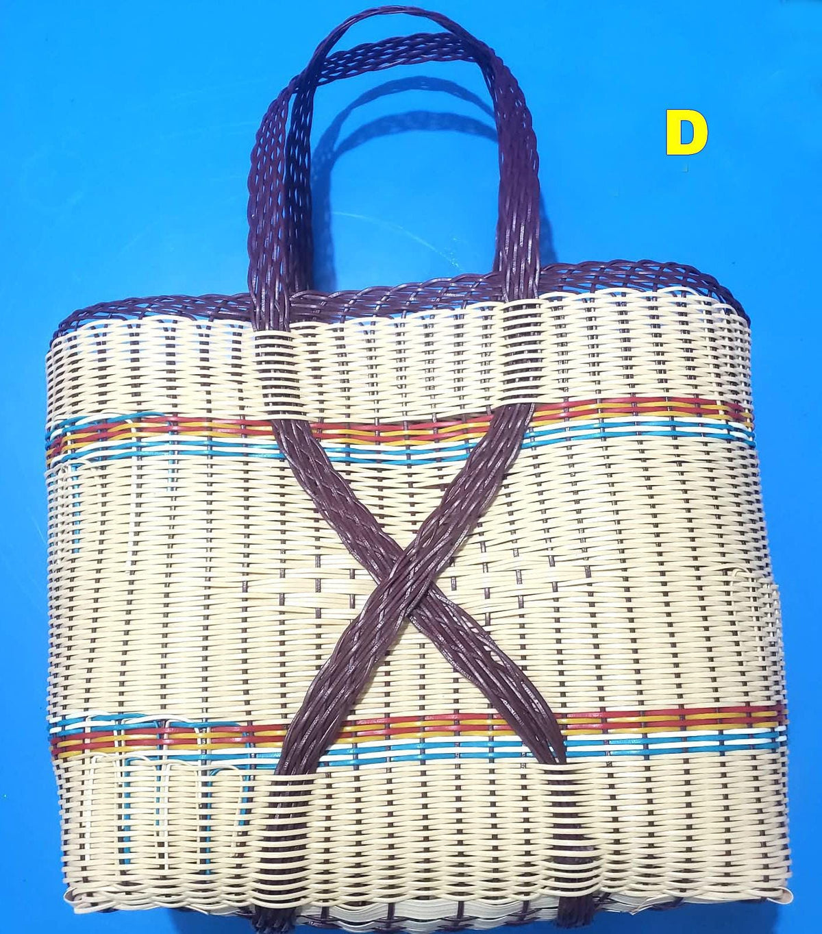 MEDIUM Woven Guatemalan Plastic MARKET Bag - Recycled Plastic
