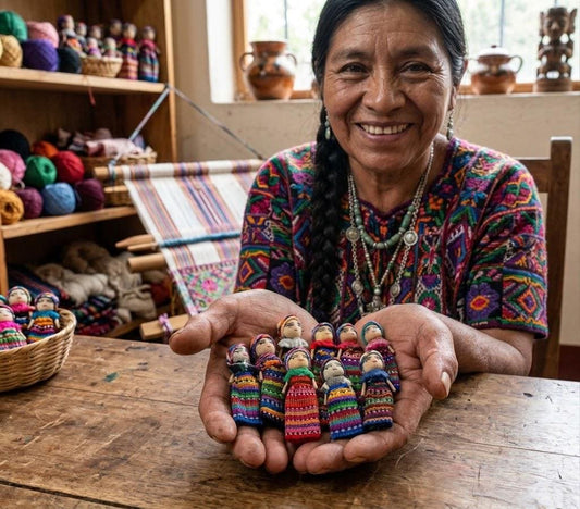 Guatemalan Artisans Three Inches WORRY DOLLS Available In Multiple Options - Woven Fabric Clothing Traditional Dolls