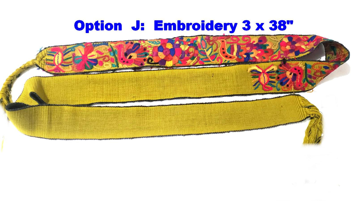 Vintage Guatemalan fajas -handmade embroidered belts-