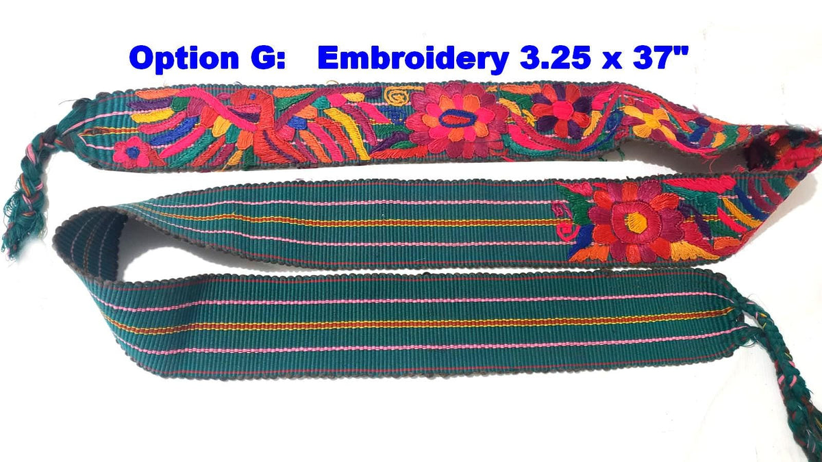Vintage Guatemalan fajas -handmade embroidered belts-