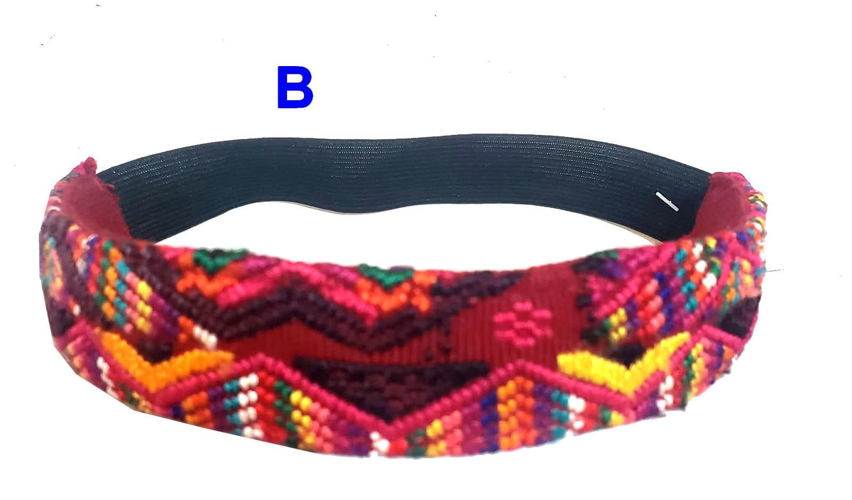 Guatemalan Embroidered Headband, Upcycled Huipil Boho Hair Band, Handwoven Fabric Headband, Mayan Artisan Hair Accessory, Fair Trade Gift