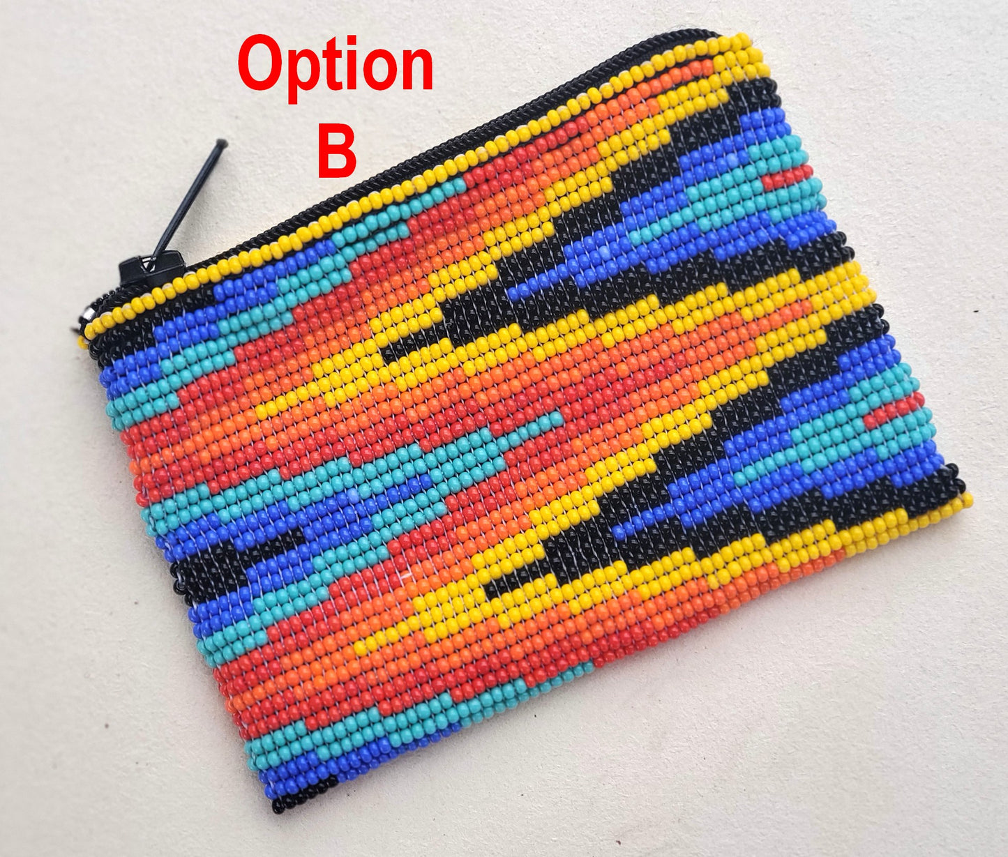 Handmade ARTISTICALLY made beaded COIN PURSE