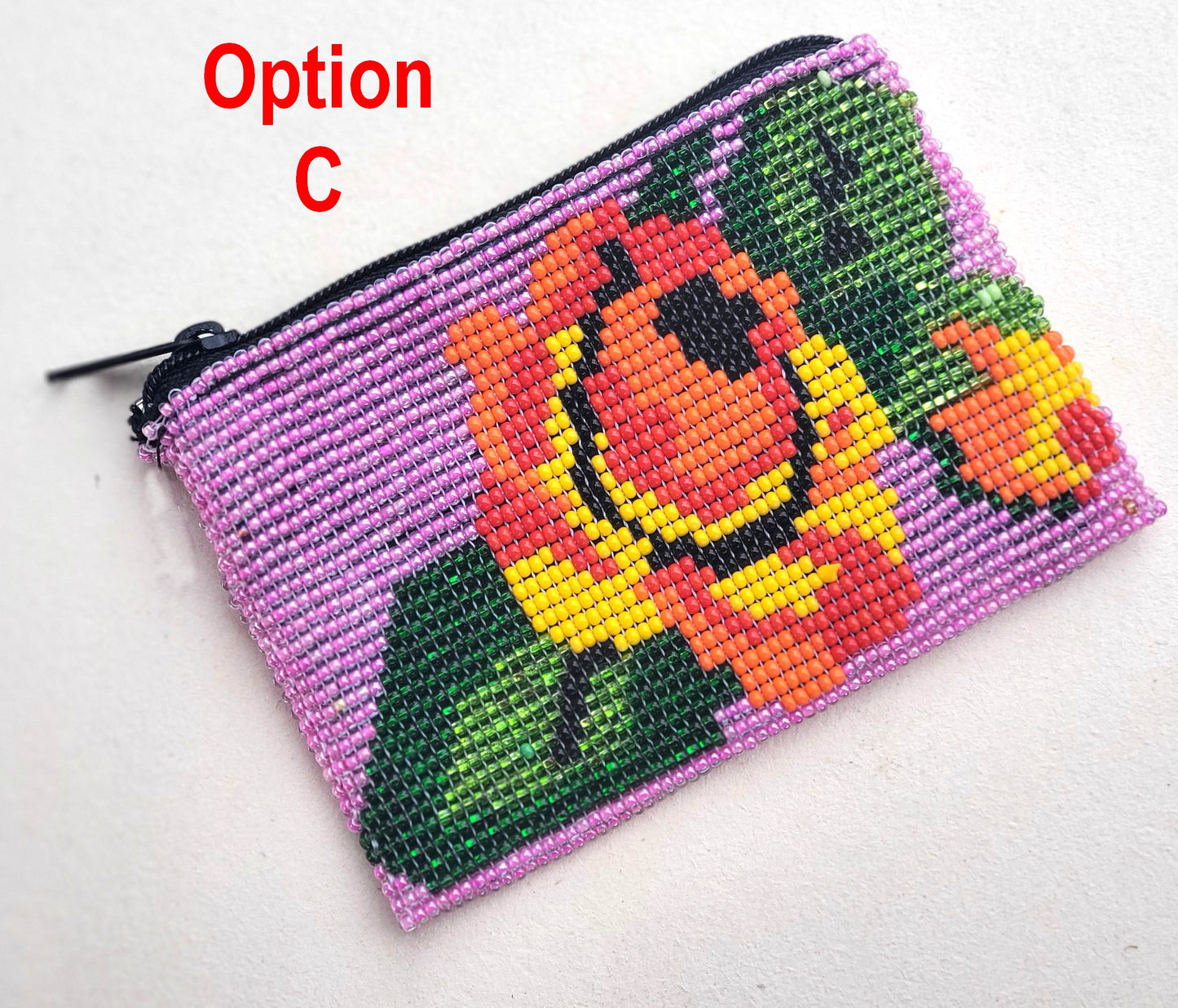 Handmade ARTISTICALLY made beaded COIN PURSE