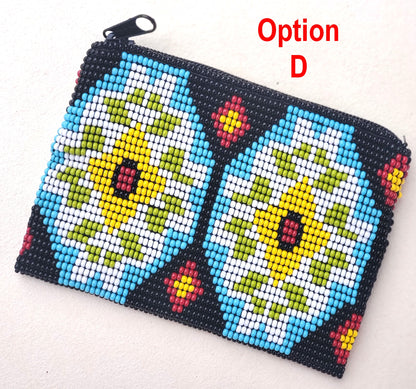 Handmade ARTISTICALLY made beaded COIN PURSE