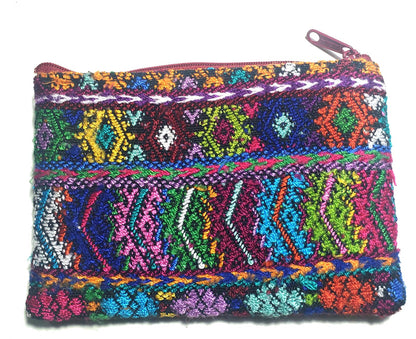 Guatemalan Upcycled Huipil Double Sided Coin Purse - Mayan Fair Trade 