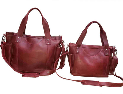 Small Intermedia Medium Convertible backpack crossbody day bag diaper genuine marbled wine color