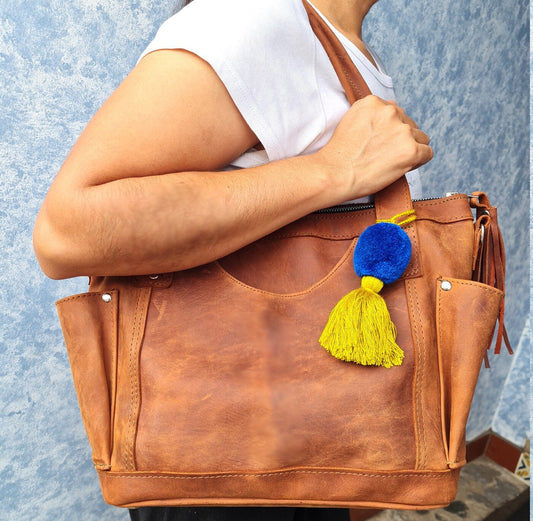 Tan Genuine LEATHER CONVERTIBLE BACKPACK Bag - Aesthetic Full Grain Leather Handles cross body And Handbags