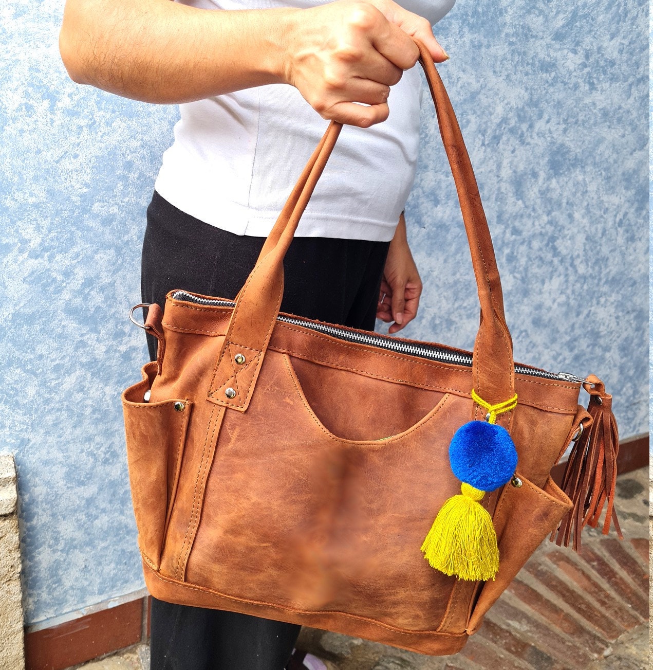 Tan Genuine LEATHER CONVERTIBLE BACKPACK Bag - Aesthetic Full Grain Leather Handles cross body And Handbags