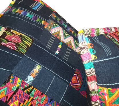 Guatemalan Cotton Handmade -Patchwork Style- Huipil Pillow Case Cushion Cover -18x18- 20x20 Customizable Sizes