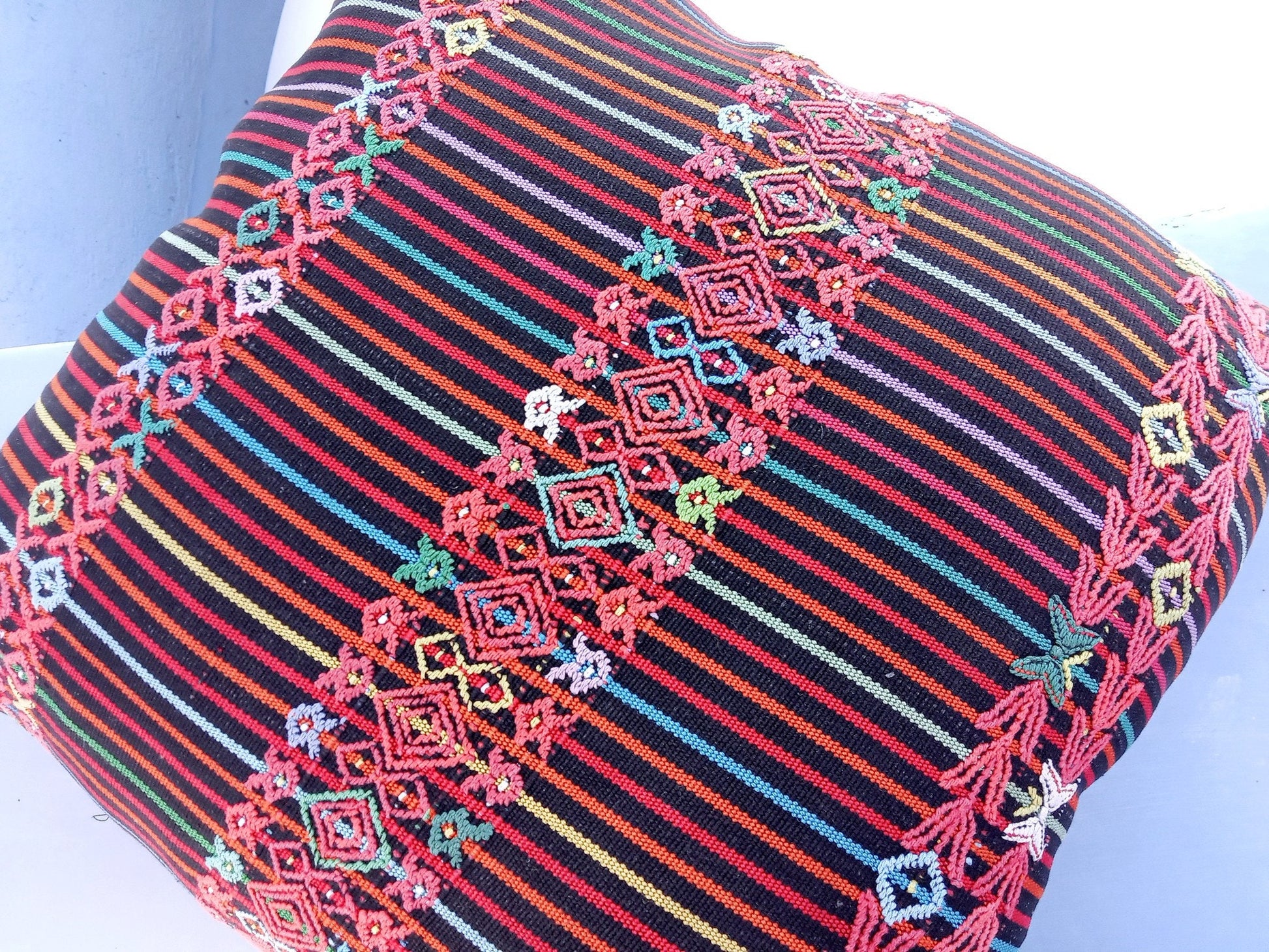 Lot of 1, 2 or 4 Mayan cotton Aguacatan pillow case cushion cover customizable size 14x14, 16x16, 18x18, 20x20, 24x24, 10x20, 12x24,..