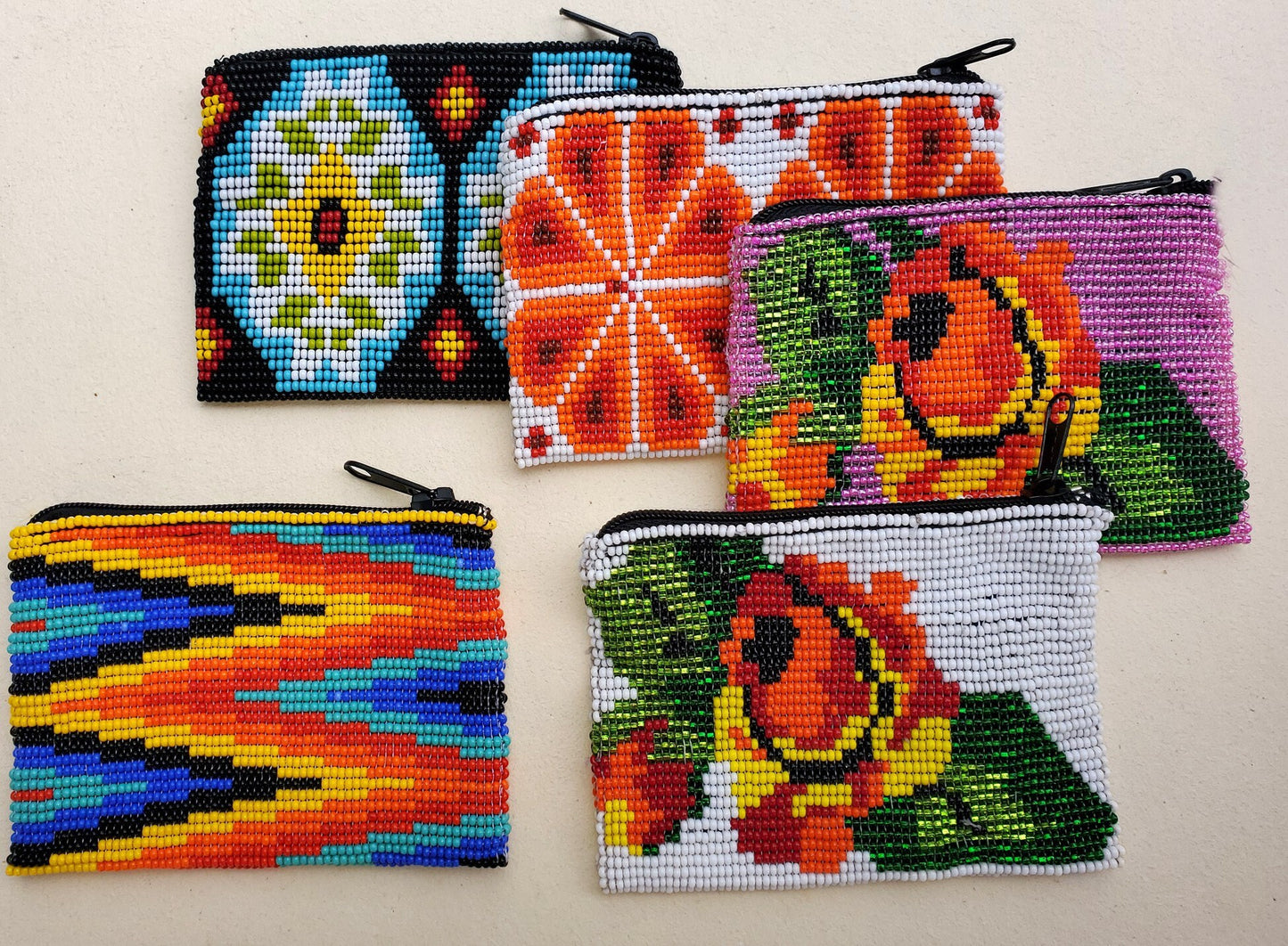Handmade ARTISTICALLY made beaded COIN PURSE