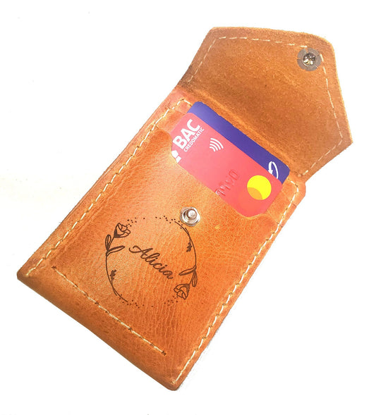Personalized Trifold Wallet, Top Grain Leather, Engraved Monogram Available, Custom Wallet - Mayan Fair Trade 