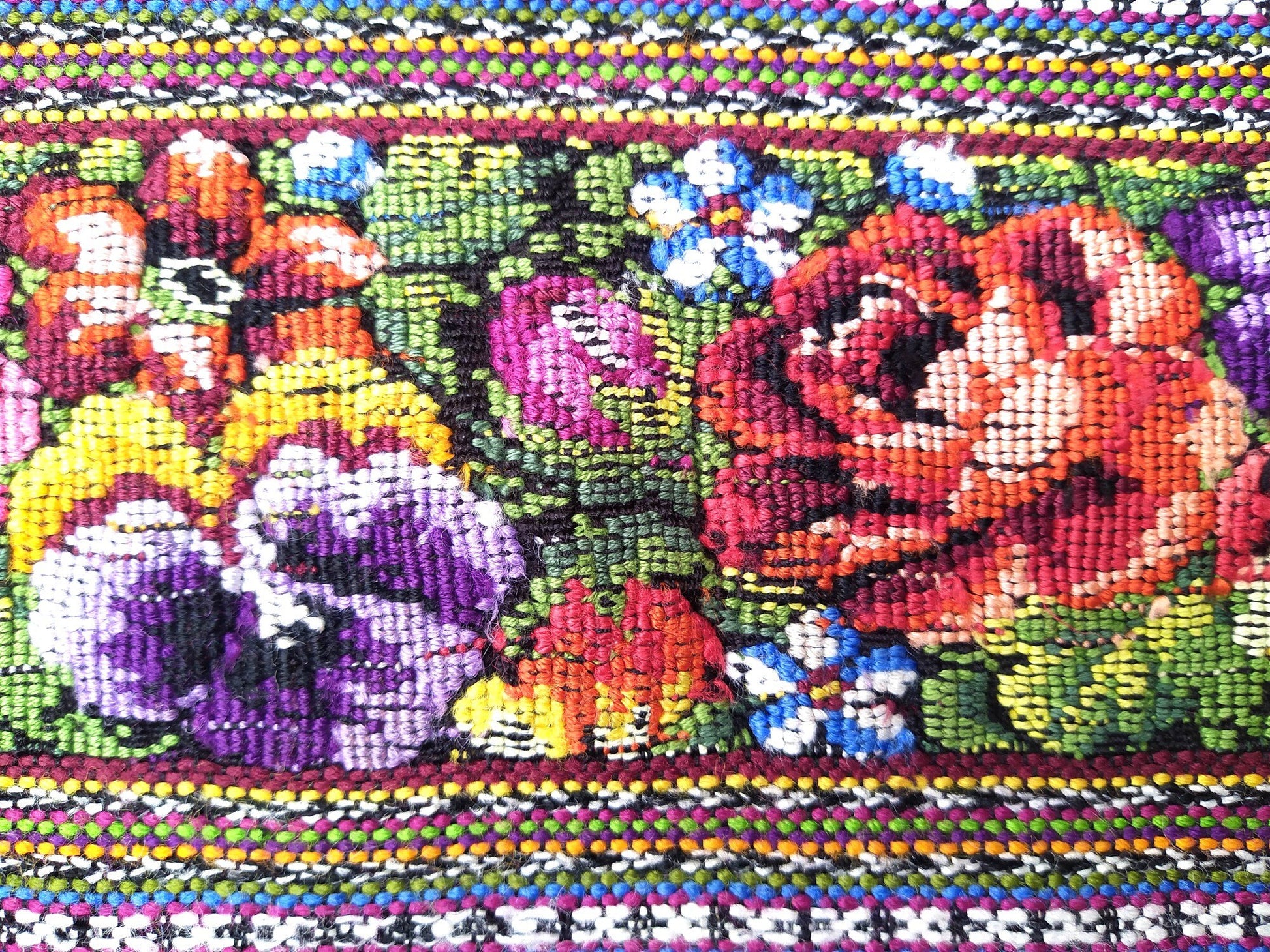 Cotton Unique Black Handmade WEAVED -San Juan COMALAPA- Huipil