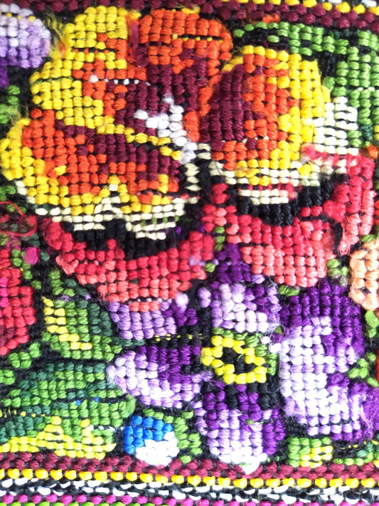 Cotton Unique Black Handmade WEAVED -San Juan COMALAPA- Huipil
