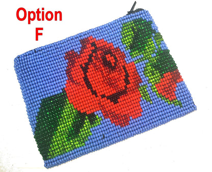 Handmade ARTISTICALLY made beaded COIN PURSE