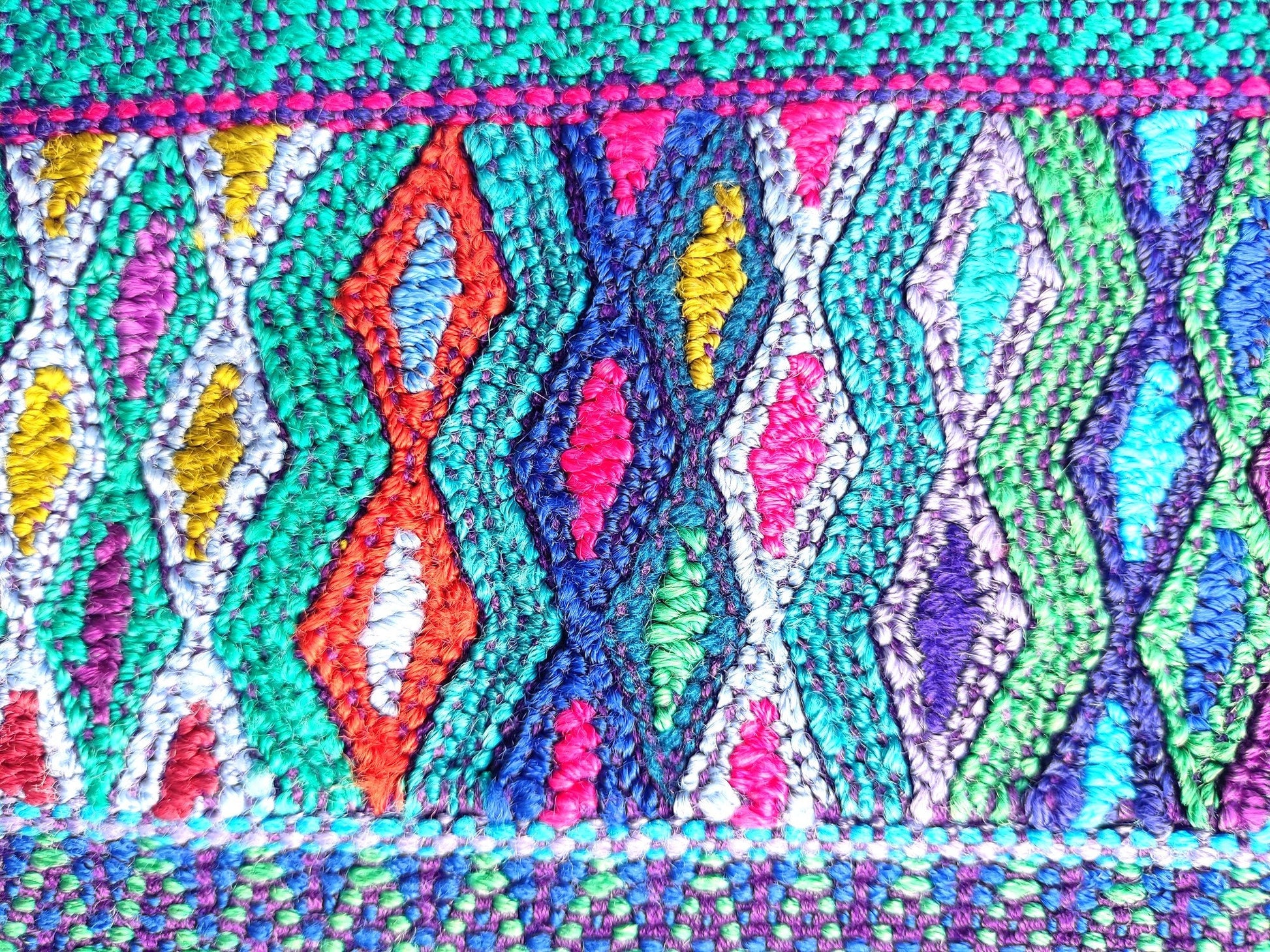 Vintage San Antonio Palopo Huipil Embroidery Geometric Pattern Cotton TAPESTRY And BLOUSE - Home Wall Decor Floral Wall Hanging Blouse