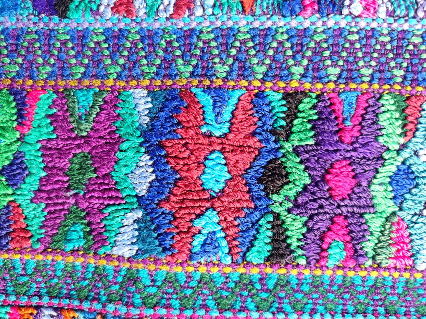 Vintage San Antonio Palopo Huipil Embroidery Geometric Pattern Cotton TAPESTRY And BLOUSE - Home Wall Decor Floral Wall Hanging Blouse