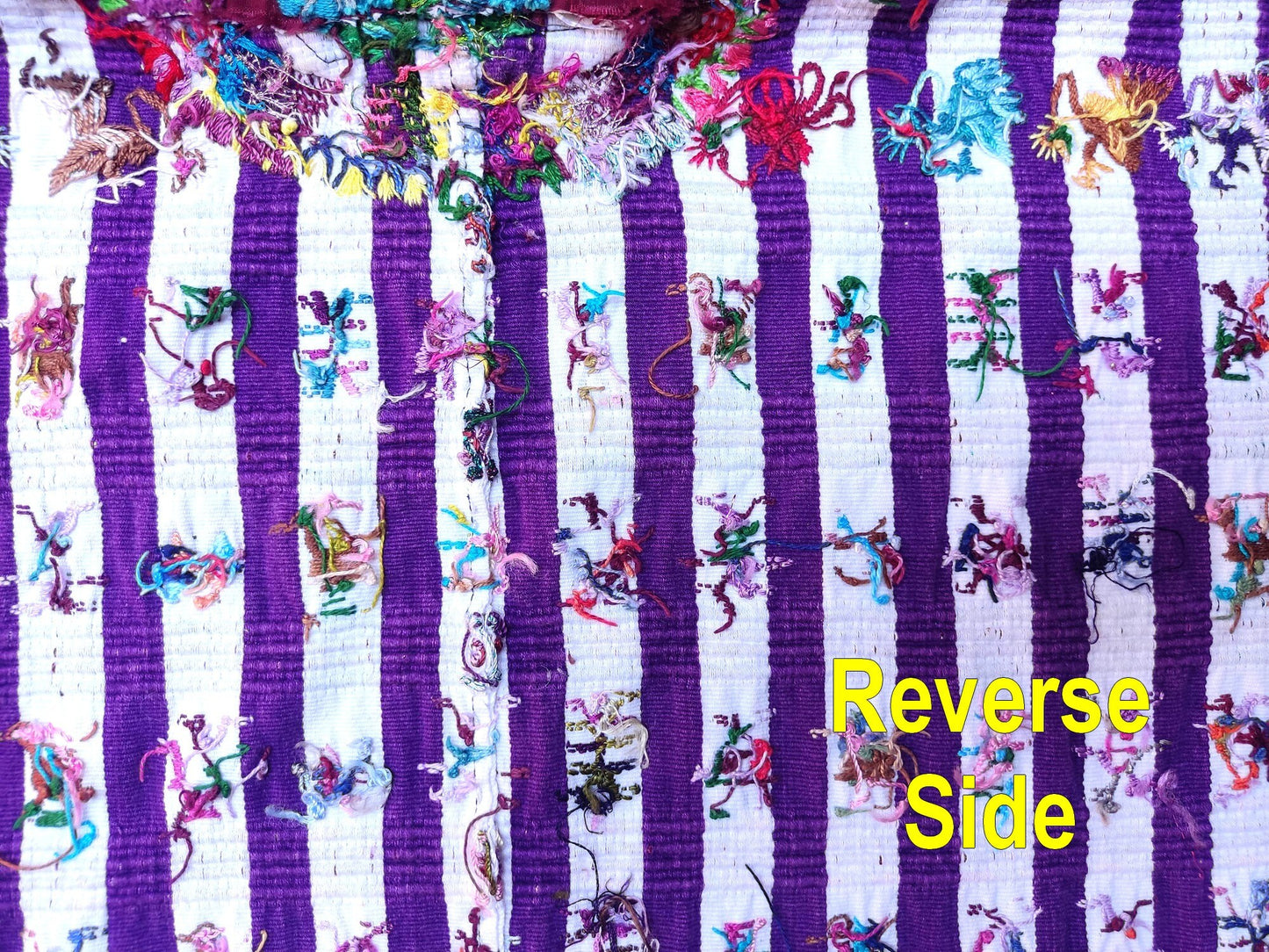 Vintage handmade embroidered birds Santiago Atitlan huipil cotton wall decor tapestry 201