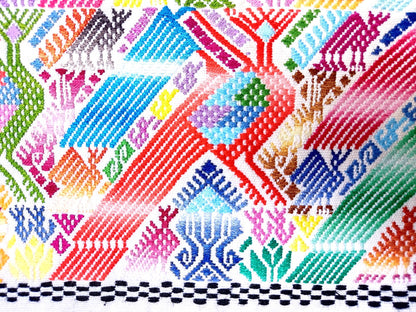 Vintage Cotton Unique Handmade weaved -San Martin Chile Verde Quetzaltenango XELA- huipil