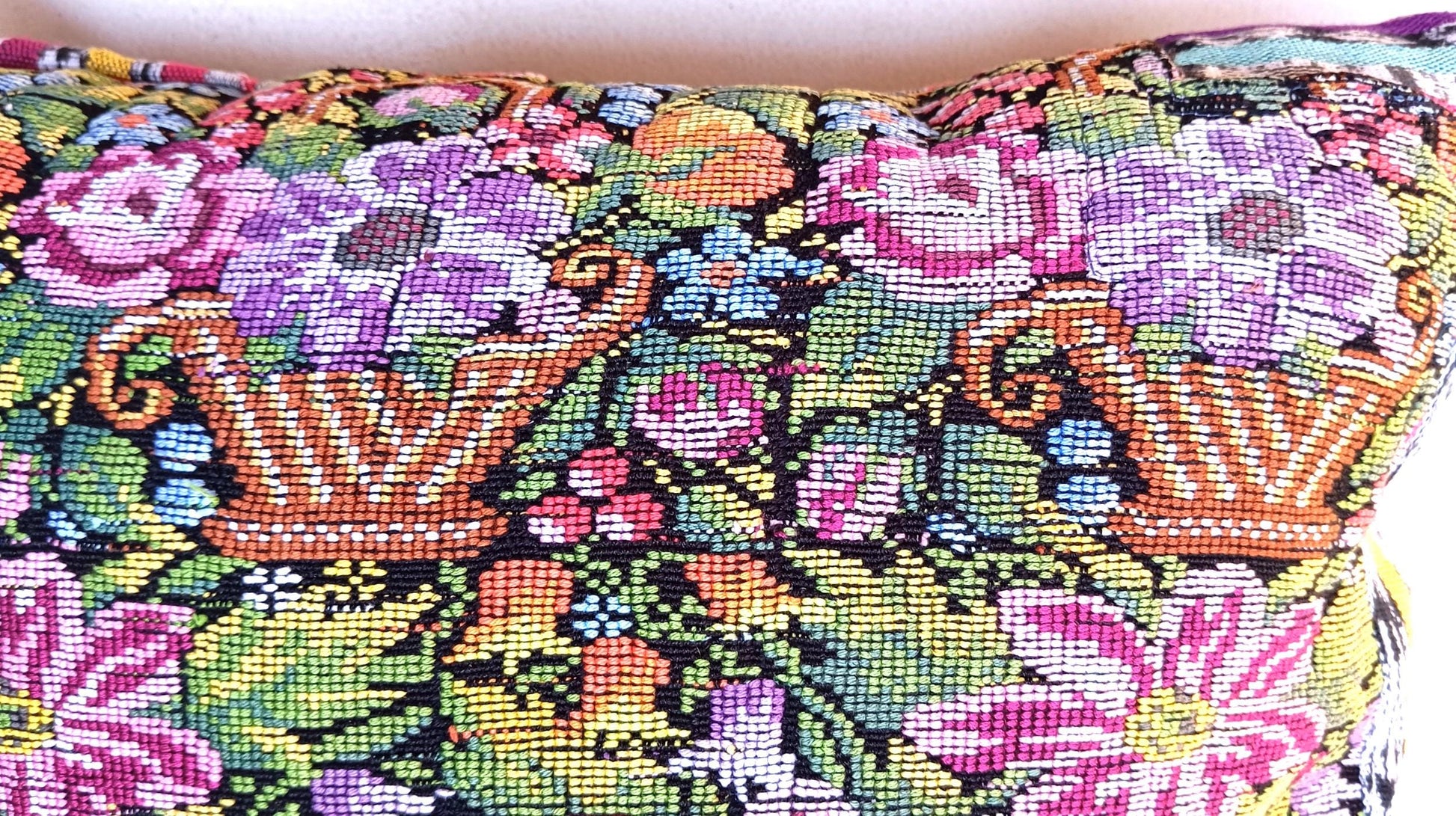 Cotton Guatemala hand pillow cover -Comalapa Huipil- 14x18 16x16 17x17 18x18
