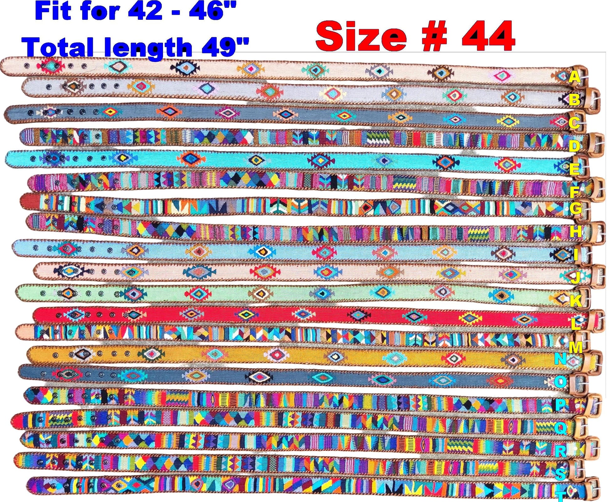 Lot of authentic Guatemalan HANDMADE BELT leather braided UNISEX belt